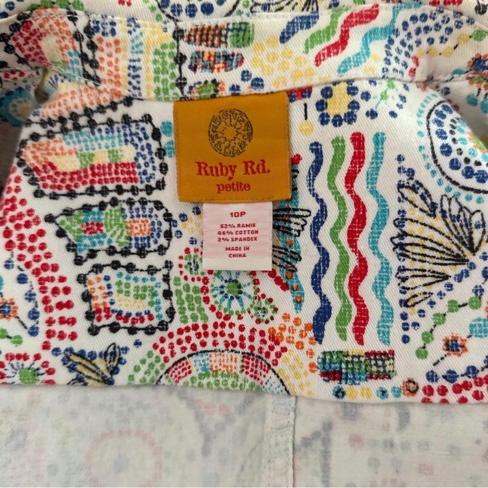 Ruby Rd. Multicolor Paisley Button Down Jacket - Picture 3 of 8